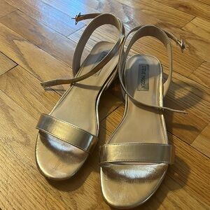 Rose Gold Open Toe Heels